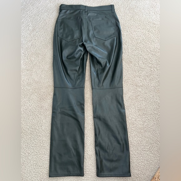 GAP faux leather pants. Dark green. Size 27 long. - Picture 3 of 7